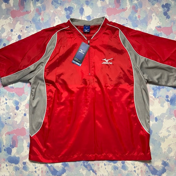 MIZUNO WindLite Lightweight Baseball Performance Red Shirt Size Medium A11 - Picture 1 of 6